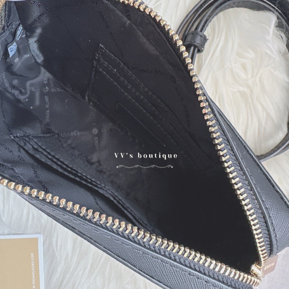 NWT Michael Kors Jet Set Medium Belt Bag Convertible Crossbody Black 35S0GTTC6L - Picture 8 of 11